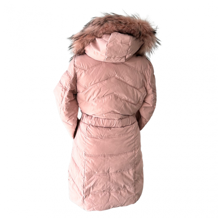 Geaca groasa cu gluga, marime S-2XL, cu vatelina si aspect matlasat Alnwick WM00615-5, roz pudra [3]