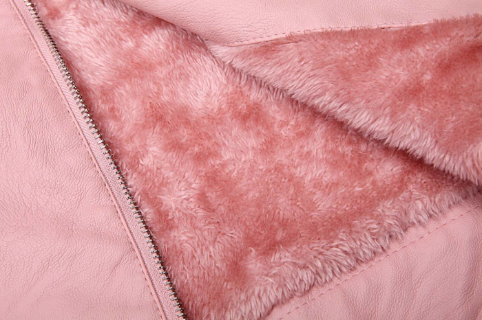Geaca imitatie de piele cu blanita fete  104-164, GloStory, GPY-9536 [3]