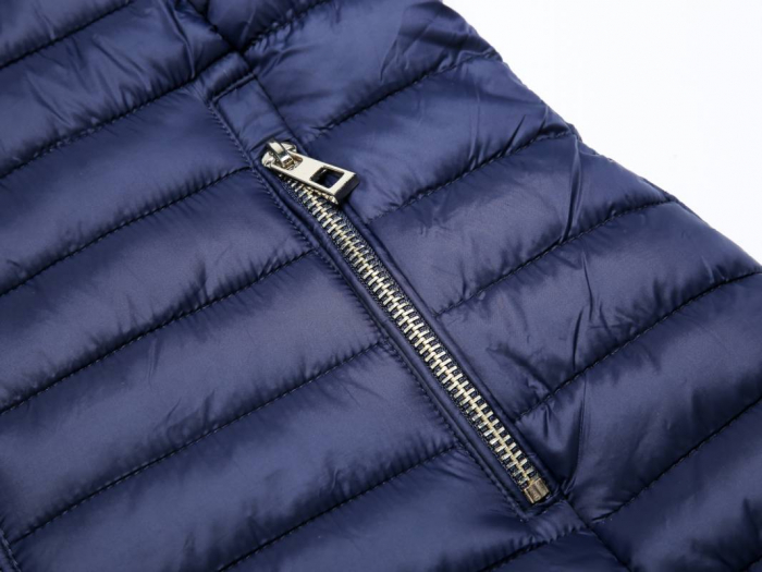 Geaca lunga cu gluga, marime S-2XL, cu vatelina si aspect matlasat GloStory, bleomarin [4]