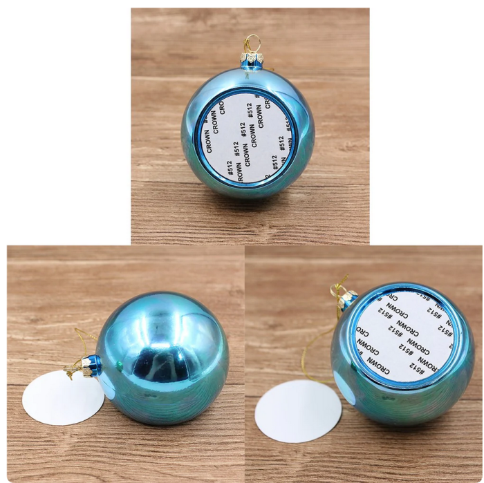 Glob auriu pentru brad  personalizat cu poza Ø 6cm [5]