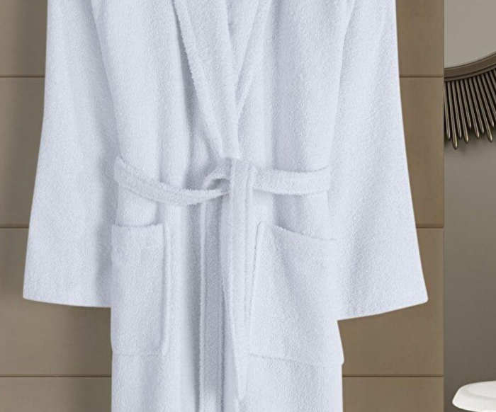 Halat de baie gros fara gluga, buzunare si cordon in talie, hotel quality, unisex, 100% bumbac [4]