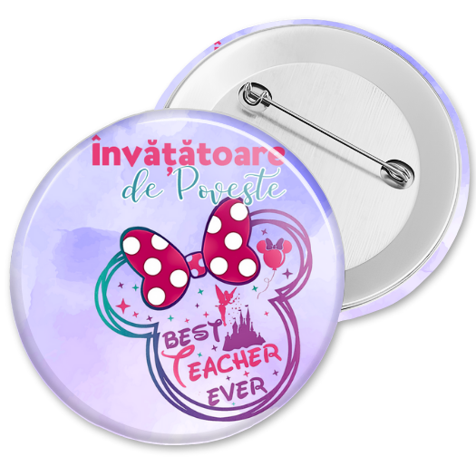Insigna personalizata pentru elevi sau absolvenți de scoala  Minnie Mouse [1]
