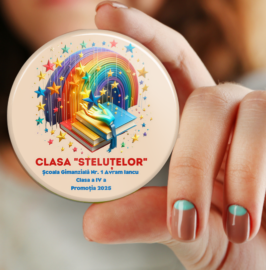 Insigna personalizata pentru elevi sau absolvenți de scoala clasa minionilor [2]