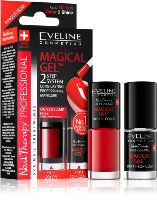 Lac Unghii Cu Tratament + Top Coat, Magical Gel Eveline Cosmetics, Cod 01