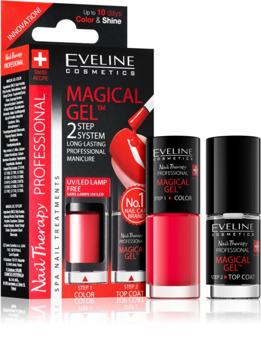 Lac Unghii Cu Tratament + Top Coat, Magical Gel Eveline Cosmetics, Cod 07