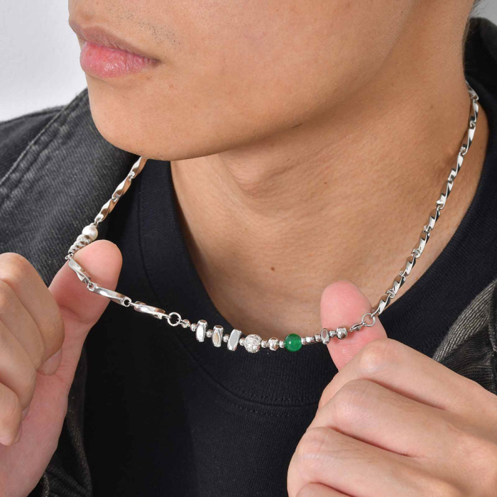 Lant argintiu, Thia Jewelry S.Steel, pentru barbati, din otel inoxidabil, NH-N033-8 [3]