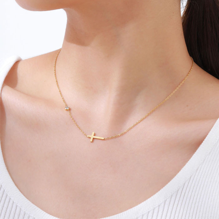 Lant auriu, Thia Jewelry S.Steel, pentru dama, din otel inoxidabil, JC-NC782L-9 [2]