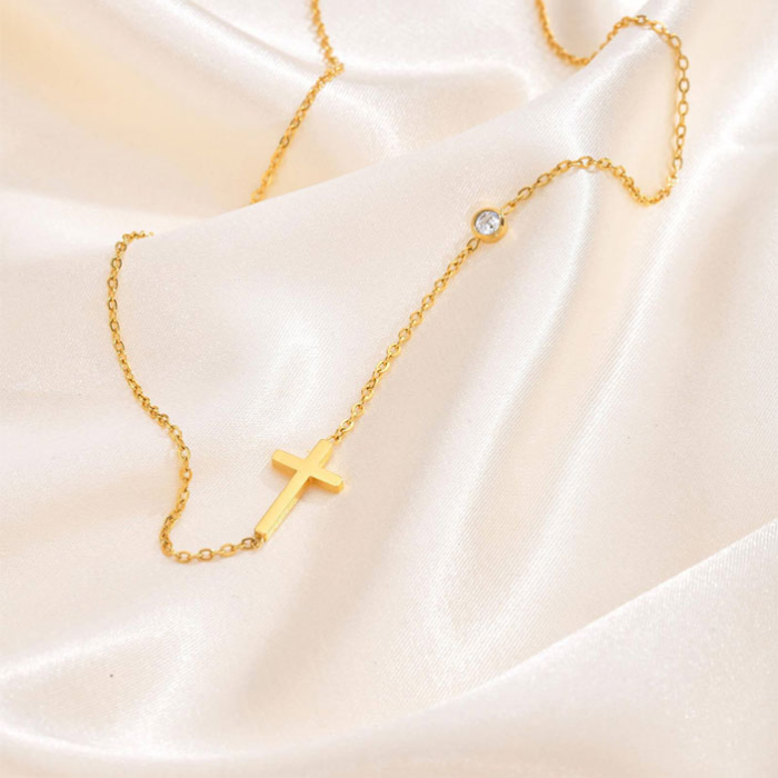 Lant auriu, Thia Jewelry S.Steel, pentru dama, din otel inoxidabil, JC-NC782L-9 [3]