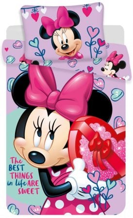 Lenjerie de pat licenta Disney Minnie marime 140 200 cm, 70 90 cm JFK016794