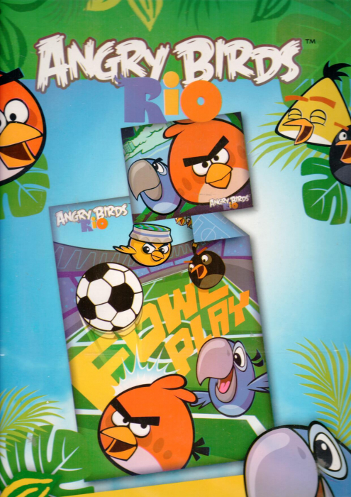 Pachet PROMO 1+1 CADOU Lenjerie de pat licenta Disney Angry Birds RIO cu 2 fete 140×200 cm, 70×90 cm [2]