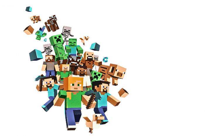 Lenjerie de pat si cana pentru copii Minecraft  140×200 cm, 70×90 cm, Disney, 100% bumbac [3]