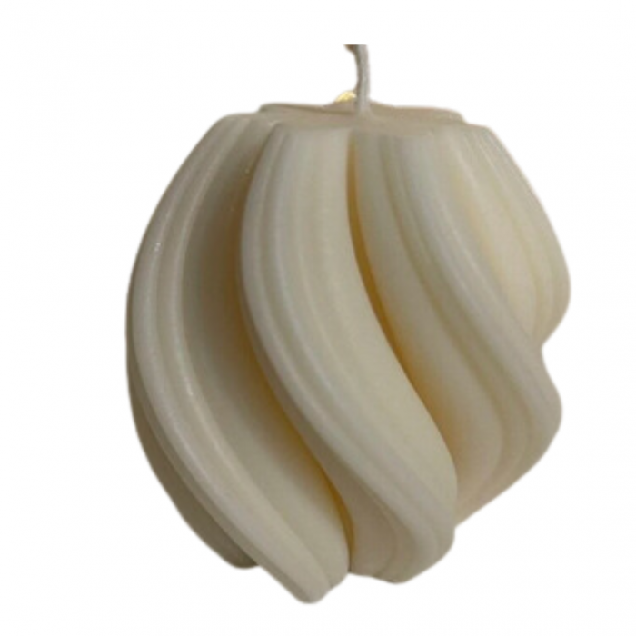 Lumanare spirala decorativa parfumata 8cm inaltime, alb