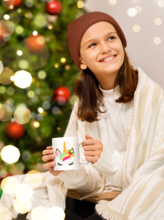 Mini cană pentru copii personalizată cu nume sau poza preferată cu tematică de Crăciun  Happy Rudolf AST20851 [2]