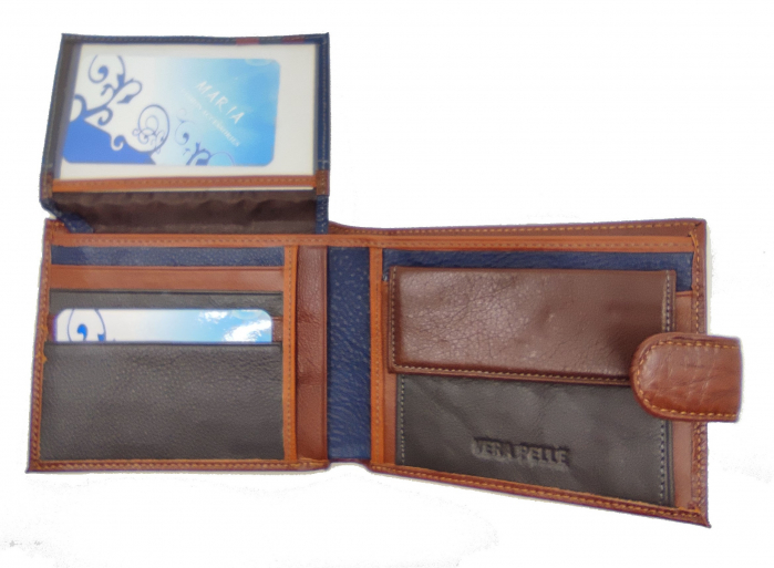 Pachet Promo Portofel de piele si Curea de barbati maro 125cm, LY1114-125-188 [5]