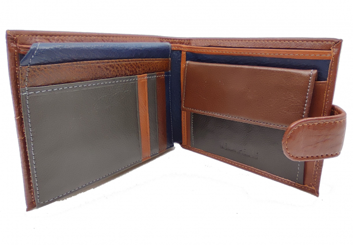 Pachet Promo Portofel de piele si Curea de barbati maro 125cm, LY1114-125-188 [4]