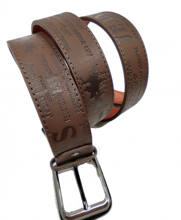 Pachet Promo Portofel de piele si Curea de barbati maro 125cm, LY1114-125-188 [2]