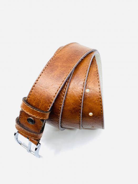 Pachet Promo Portofel de piele si Curea de piele de barbati neagra C135M-RO135cm, produs in Romania [4]