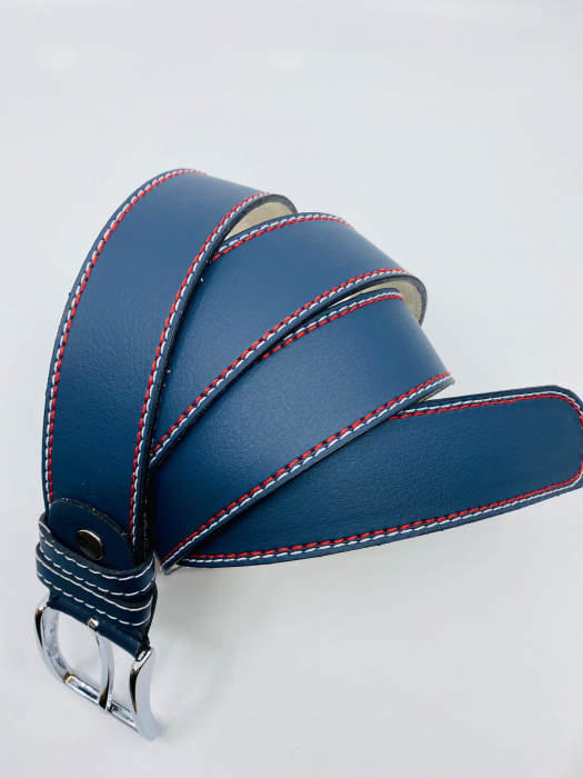 Pachet Promo Portofel si Curea de piele naturala de barbati C135BLM-RO135cm, produs in Romania [4]