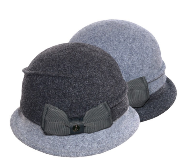 Palarie de dama moderna  MIRUNA 100% lana, marime universala D25.05.GRI 01 made  Polonia [4]
