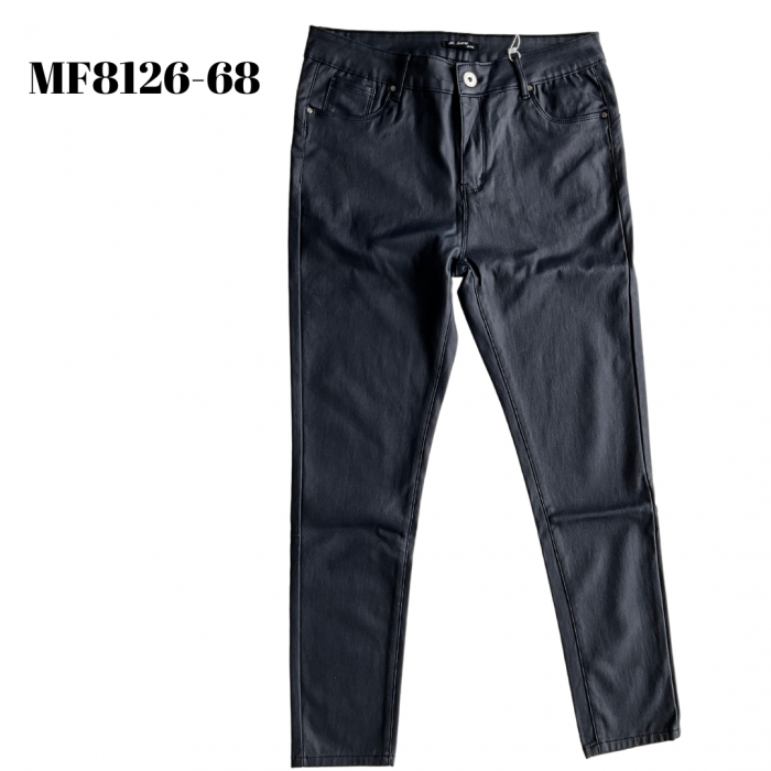 Pantaloni bleomarin imitatie piele, foarte putin luciosi, M.SARA MF8126-68, serie mare batal