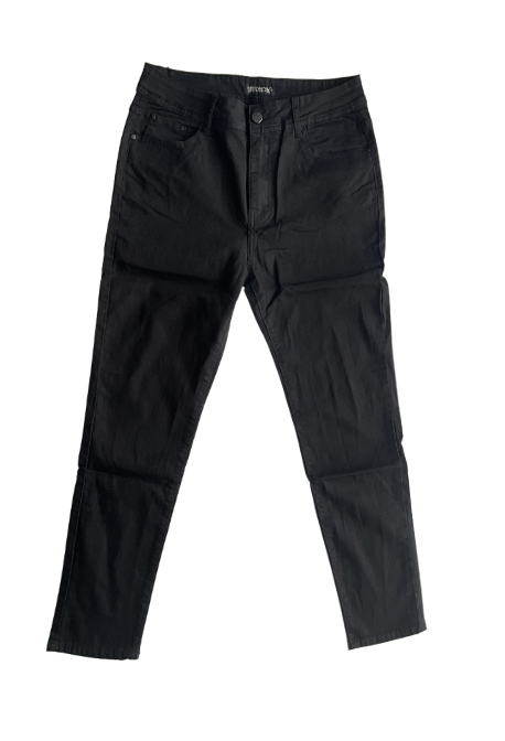 Pantaloni tercot negri pentru femei, elastic, serie clasica WB6804