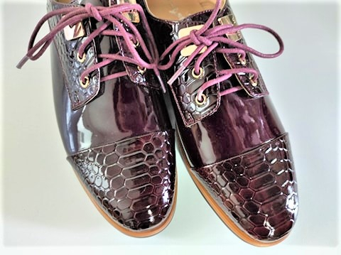 Pantofi MATSTAR eleganti bordo, cu talpa joasa, cu siret [4]