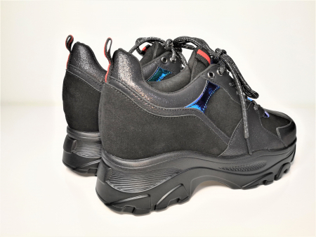 Pantofi sport de dama  cu platforma Y93001-BLACK [2]