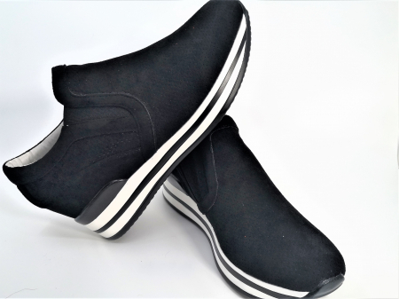Pantofi sport de dama  negri cu platforma H01091N [4]