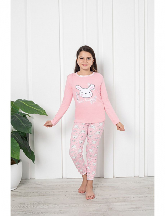 Pijama bumbac iInterlok două piese pentru fetite 6-14 ani, BERF1024 [3]