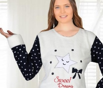 Pijama Cocolino din două piese pentru fete, culoare roz, 6-14 ani [3]