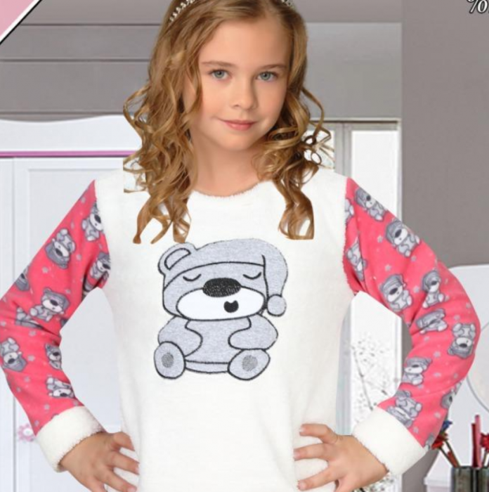 Pijama Cocolino din două piese pentru fete, culoare roz, 6-14 ani, 9046 [2]