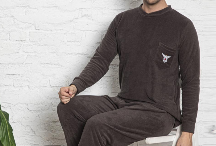 Pijama groasa din două piese, barbati, Material polar, Lux,  Baki25 100%micro [3]