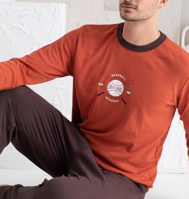 Pijama din două piese pentru barbati, Material bumbac, Berfin 8023 [3]