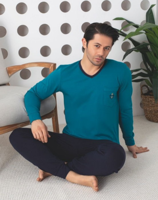 Pijama din două piese pentru barbati, Material bumbac Lycra Baki901 [1]