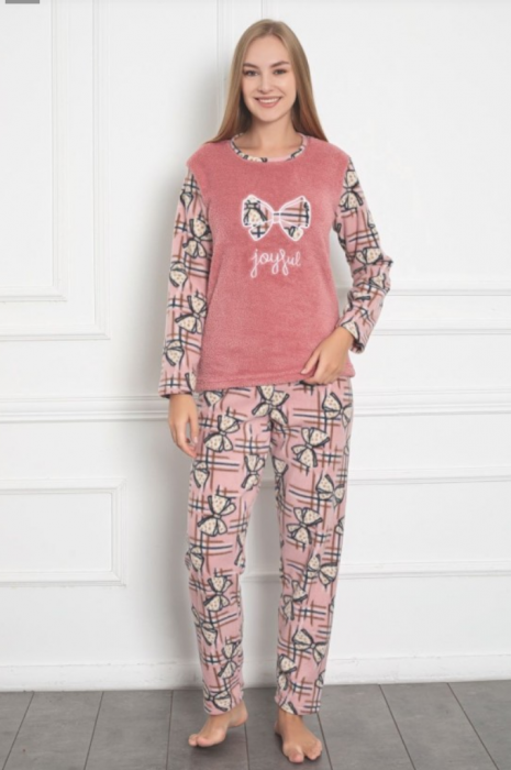 Pijama FEMEI cocolino, din doua piese, Material 100% micro, Lux,  BAK322 [2]