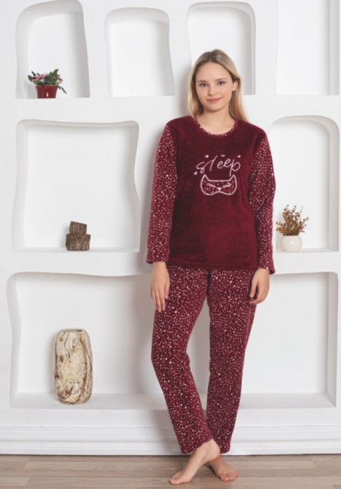 Pijama FEMEI cocolino, din doua piese, Material 100% micro, Lux,  BAK317 [2]