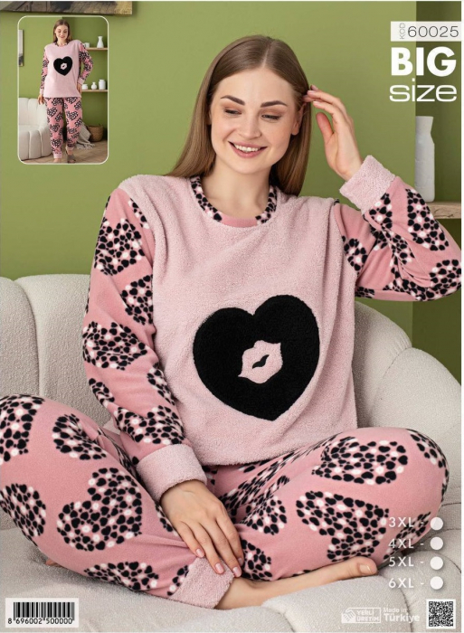 Pijama femei cocolino serie mare Battal, din două piese, Material 100% micro, PIJ60025 [2]