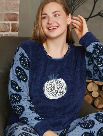 Pijama femei cocolino serie mare Battal, din două piese, Material 100% micro, PIJ14216 [2]