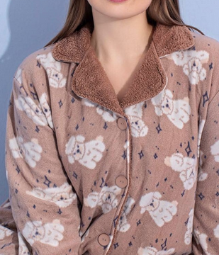 Pijama femei cocolino serie mare Battal, din două piese, Material 100% micro, PIJ55408 [2]