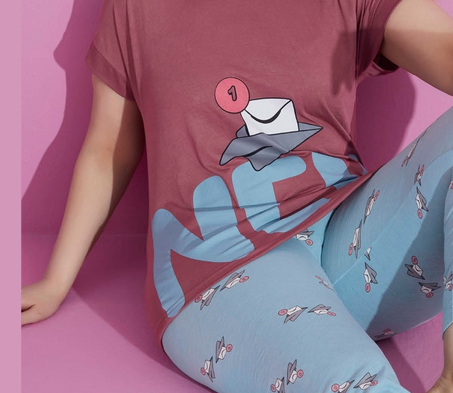 Pijama femei serie mare Battal, din două piese, Material 100% Viscon, Lux PIJ32839 [2]