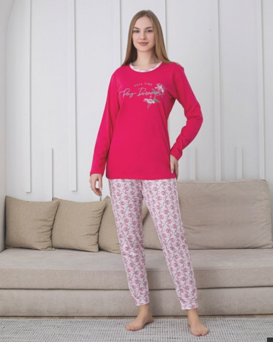 Pijama FEMEI din două piese, Material 100% bumbac subtire,  Suprem201 [2]