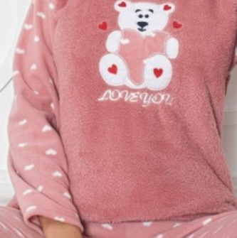 Pijama FEMEI polar si cocolino din două piese, Material 100% micro, Lux,  BAK300 [2]