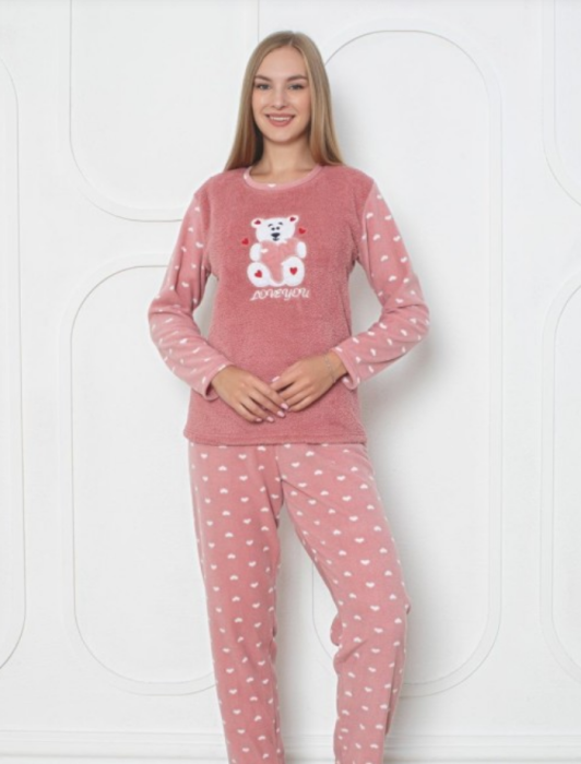 Pijama FEMEI polar si cocolino din două piese, Material 100% micro, Lux,  BAK300 [3]