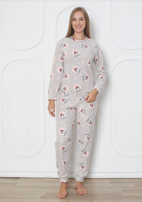 Pijama FEMEI polar, din două piese, Material 100% micro, Lux,  BAK504 [2]