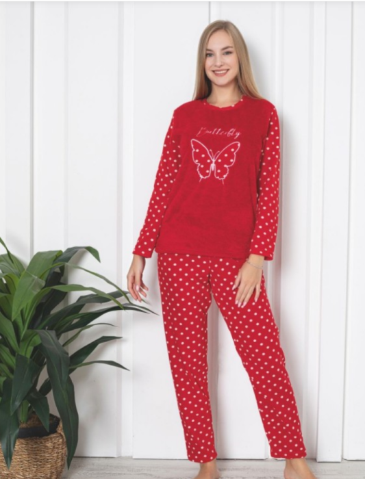Pijama FEMEI polar si cocolino din două piese, Material 100% micro, Lux,  BAK307 [2]
