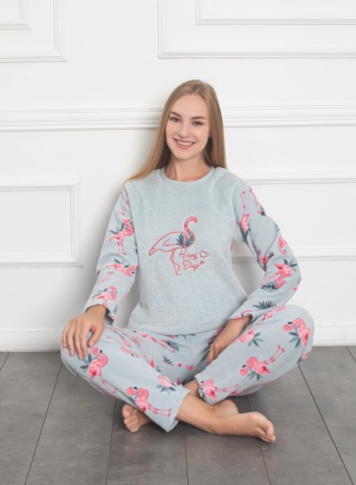 Pijama FEMEI polar si cocolino din două piese, Material 100% micro, Lux,  BAK320 [2]
