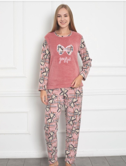 Pijama FEMEI polar si cocolino din două piese, Material 100% micro, Lux,  BAK322 [2]