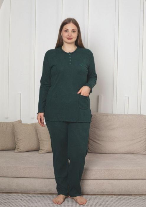 Pijama FEMEI serie mare Battal, din două piese, Berfin Fitil 700 [2]