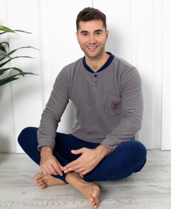 Pijama groasa din două piese, barbati, Material polar, Lux,  Baki309 100%micro [1]