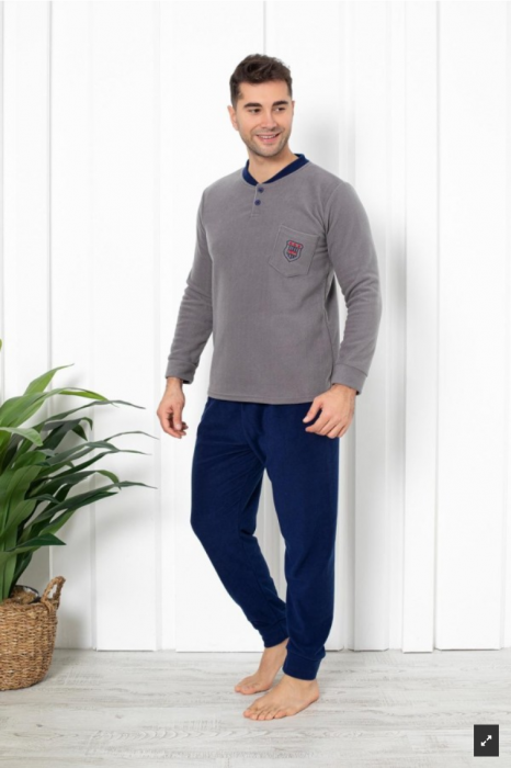 Pijama groasa din două piese, barbati, Material polar, Lux,  Baki309 100%micro [2]